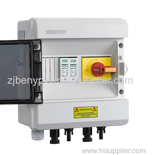 ZJBENY BHS-1/1M 600V DC Solar PV Combiner Box Pre-wired MC4 Connectors 1 In 1 Out for On/Off Grid Solar Panel System