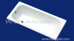 Rectanguar cast iron enamel bath tub drop in style porcelain bath room metal bath steel shower tary