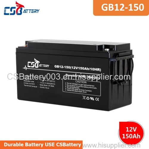 CSBattery 12V 150Ah VRLA battery for Golf-cars/Buggies/Electric-Power/submersible-Pumps/street light