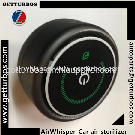 Air Whisper UV sterilizer focusing on disinfectiong viruses and bacteria in car