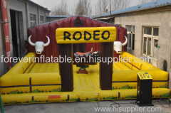 Inflatable jumping rodeo bull