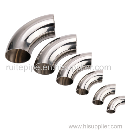 Sanitary stainless steel welded elbow 90 degree