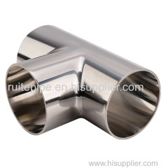 Sanitary Stainless Steel SS304 3A Welded Equal Tee Fitting