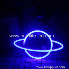 2020 USB Charging Battery Wall Hanging Decorative Planet Shaped LED Neon Lights for Christmas Party Kids Living Room dec