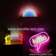 Hot Outdoor Wall Light rainbow shape LED Sign Neon Lights night lamp for home club room Wedding decoration