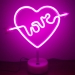 Fancy Direct Neon Love Heart Light Pink LED Neon Sign Light For Party