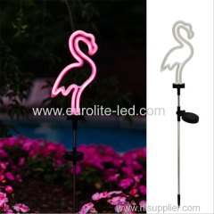 LED Solar Garden Light Simulated Flamingo Lawn Lamp Waterproof Solar Led Lights Outdoor Neon Garden Decoration Landscape