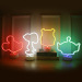 Snoopy Four-Leaf Clover Mickey Squeeze Toy Aliens And Winnie The Pooh Batteries And USB Powered Neon LED Night Lamp