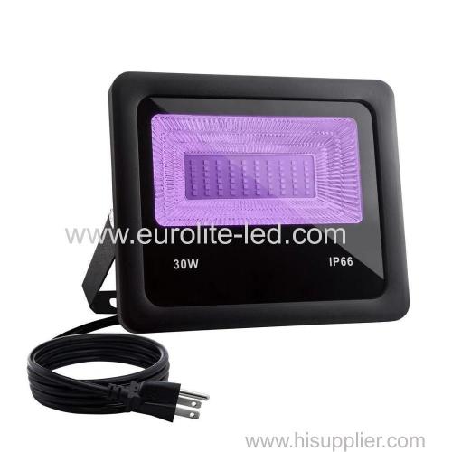 60W IP66 LED UV Floodlight with Plug Perfect for Neon Glow Blacklight Party Stage Lighting Fishing Aquarium DJ Disco