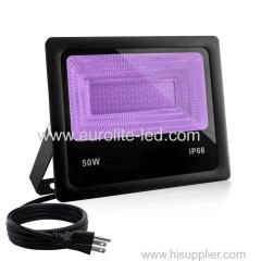 60W IP66 LED UV Floodlight with Plug Perfect for Neon Glow Blacklight Party Stage Lighting Fishing Aquarium DJ Disco