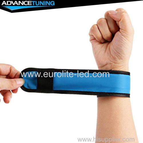 Adjustable LED Flashing Wrist Band Bracelet Arm Belt Light Up Glow Dance Party Decor Luminous Glowing Bangle Neon Party