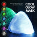 ins New LED RGB 7 color mask built-in battery colorful glow concert fiber optic neon dust mask DJ hip-hop party cosplay