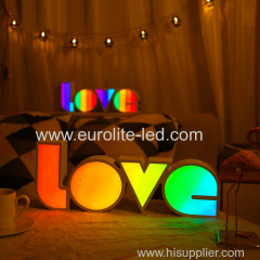 LOVE Alphabet Lights Colorful LED Letter Lamp Decoration Night Light for Party Bedroom Wedding Birthday Christmas Decor