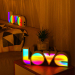 LOVE Alphabet Lights Colorful LED Letter Lamp Decoration Night Light for Party Bedroom Wedding Birthday Christmas Gift