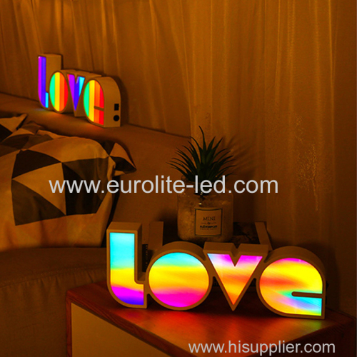 LOVE Alphabet Lights Colorful LED Letter Lamp Decoration Night Light for Party Bedroom Wedding Birthday Christmas Decor