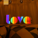 LOVE Alphabet Lights Colorful LED Letter Lamp Decoration Night Light for Party Bedroom Wedding Birthday Christmas Gift