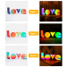 LOVE Alphabet Lights Colorful LED Letter Lamp Decoration Night Light for Party Bedroom Wedding Birthday Christmas Gift