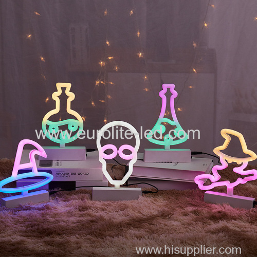 Halloween decorative lights dance party decorates luminous Witch Hat candy Poison Bottle