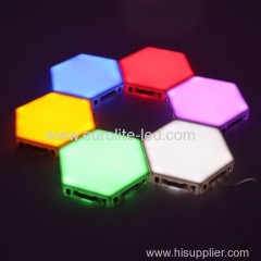 6pcs/Set High Quality DIY Honeycomb LED Magnetic Quantum Light Touch Night Lamp Modular Hexagonal Wall lamp