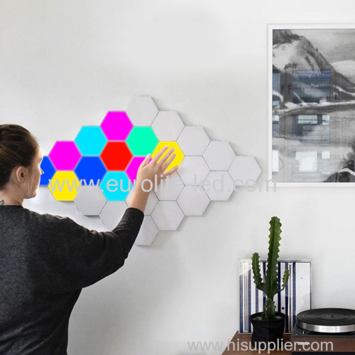 Christmas Gift Creative DIY Colorful Quantum Light LED Honeycomb Light Modular Touch Sensitive Wall Light