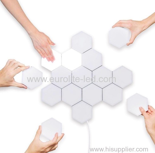 New Design Creative DIY Quantum Lamp LED Hexagonal Lamps Modular Touch Sensitive Wall Light