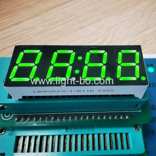 Affichage d'horloge à LED vert super brillant de 0,56" à 4 chiffres et 7 segments, anode commune pour minuterie de four