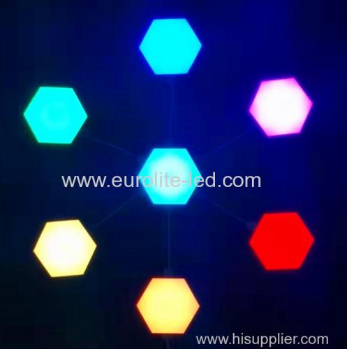 Led 6pcs USB DIY Creave Touch Control Remote Control Hexagon Quantum Lamp Home Decor Night Wall Light Gift Lamp