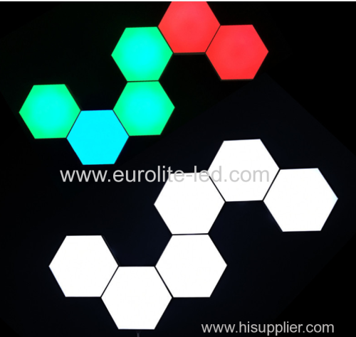 Led 6pcs USB DIY Creave Touch Control Remote Control Hexagon Quantum Lamp Home Decor Night Wall Light Gift Lamp