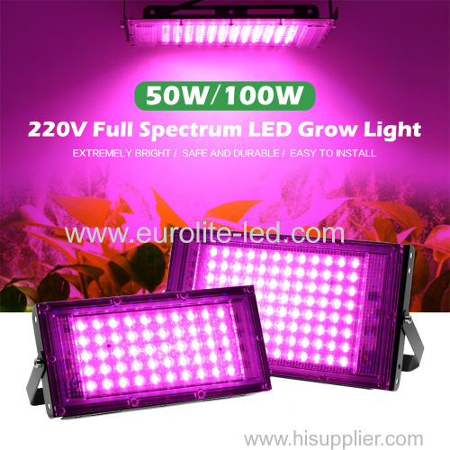 LED Grow Light AC220V 50W LED Full Spectrum Phyto Lamp Greenhouse Hydroponic Plant Growth Lighting