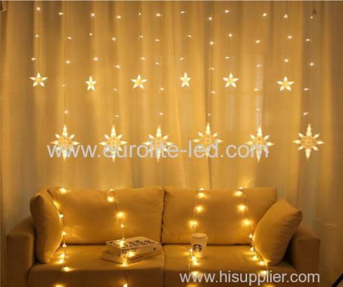 Led Polaris And Star Shaped Curtain Lights Waterproof Fairy Decorative Light For Christmas Wedding Birthday Party Decor