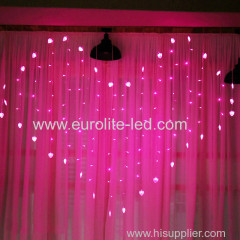 Valentine's Day Led Icicle USB Remote Control 128leds Party Holiday Indoor Decoration Love Curtain String Light