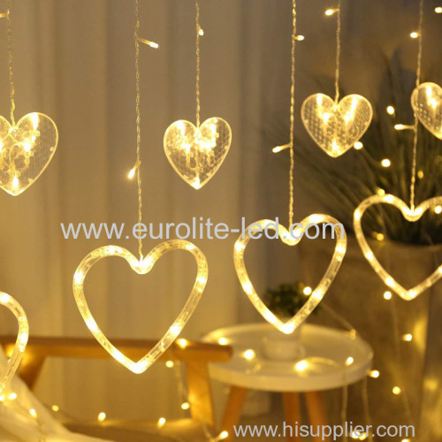 Valentine's Day Led Love Curtain For Holiday Wedding Home Decor String Light