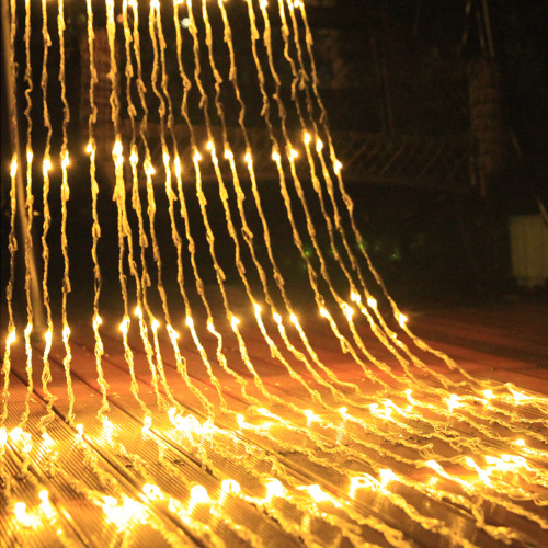 3X3M Waterfall Curtain Led Fairy String Light Garland Water Flow Meteor Shower Rain Light Window Icicle Decor Light