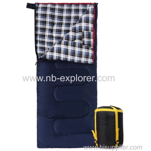 Flannel lining evenlope sleeping bag