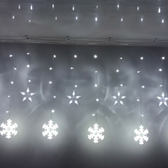 LED snowflake curtain light copper wire light decoration wedding festival atmosphere light girl room romantic