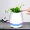 Bluetooth Audio Smart flower Pot touch plant music potted LED lights plastic Vase home decoration accessories toys