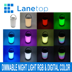 Dimmable USB Rechargeable RGB Color Bedroom Decoration Night Light