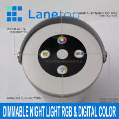 Dimmable USB Rechargeable RGB Color Bedroom Decoration Night Light