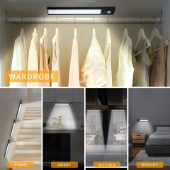 Ultra Thin Wireless Under Cabinet Rechargeable Motion Sensor Closet Light