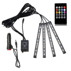 Car Interior Lights 48 SMD LED Multicolor Music Atmosphere Light