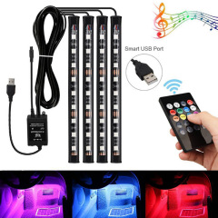 Car Interior Lights 48 SMD LED Multicolor Music Atmosphere Light