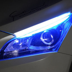 Automotive LED light guide strip daytime running light with turning headlight silicone decorative light strip