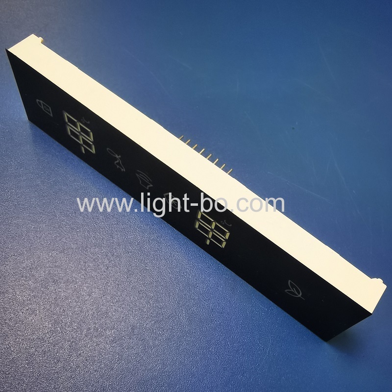 modulo display led ultra bianco/verde a 7 segmenti catodo comune per controller frigorifero