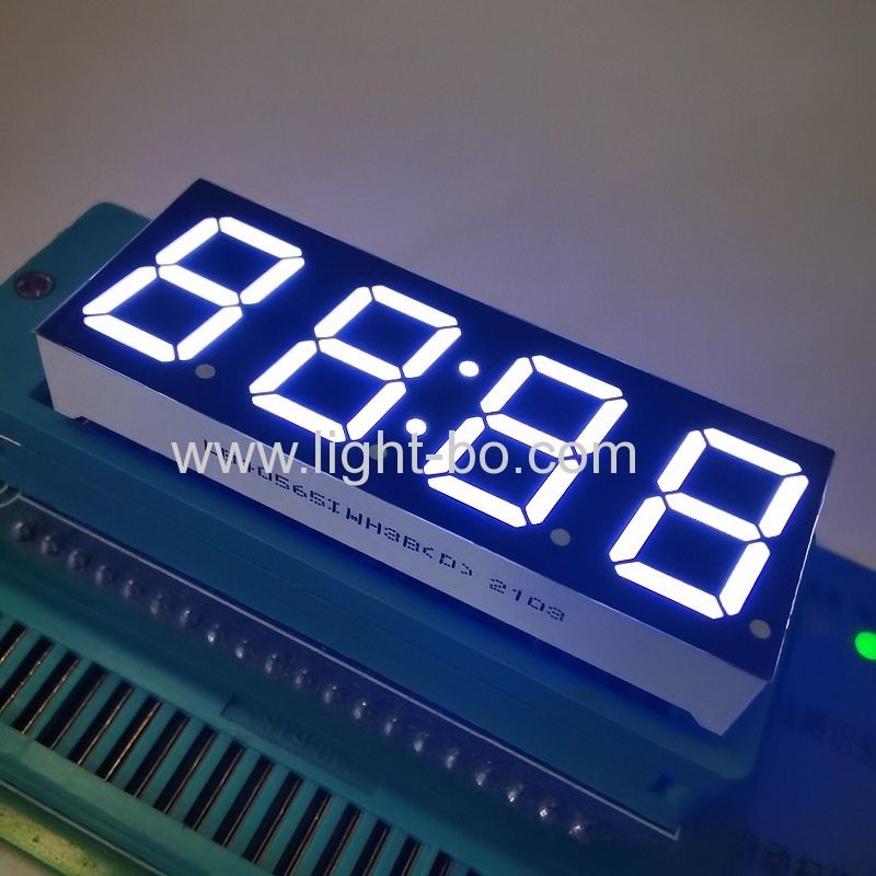 Ultra parlak beyaz 4 haneli 0.56 inç 7 segment led saat ekranı saat zamanlayıcı göstergesi için ortak anot