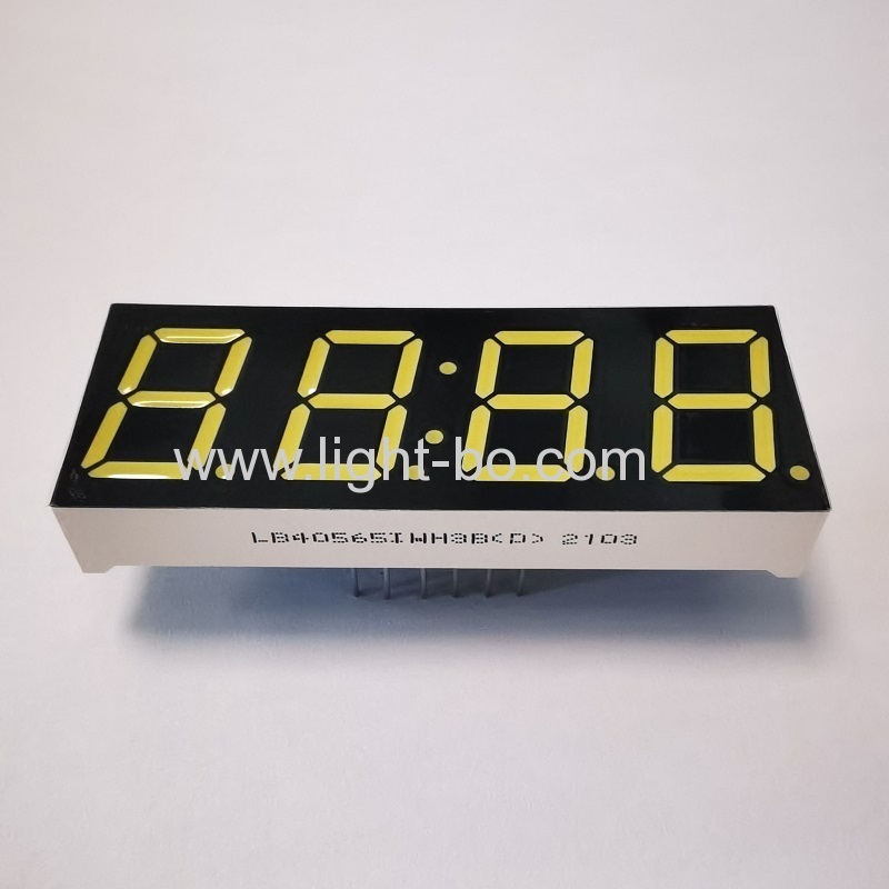ultra-bright white 4 dígitos 0,56 polegadas 7 segmentos LED display anodo comum para indicador de relógio temporizador