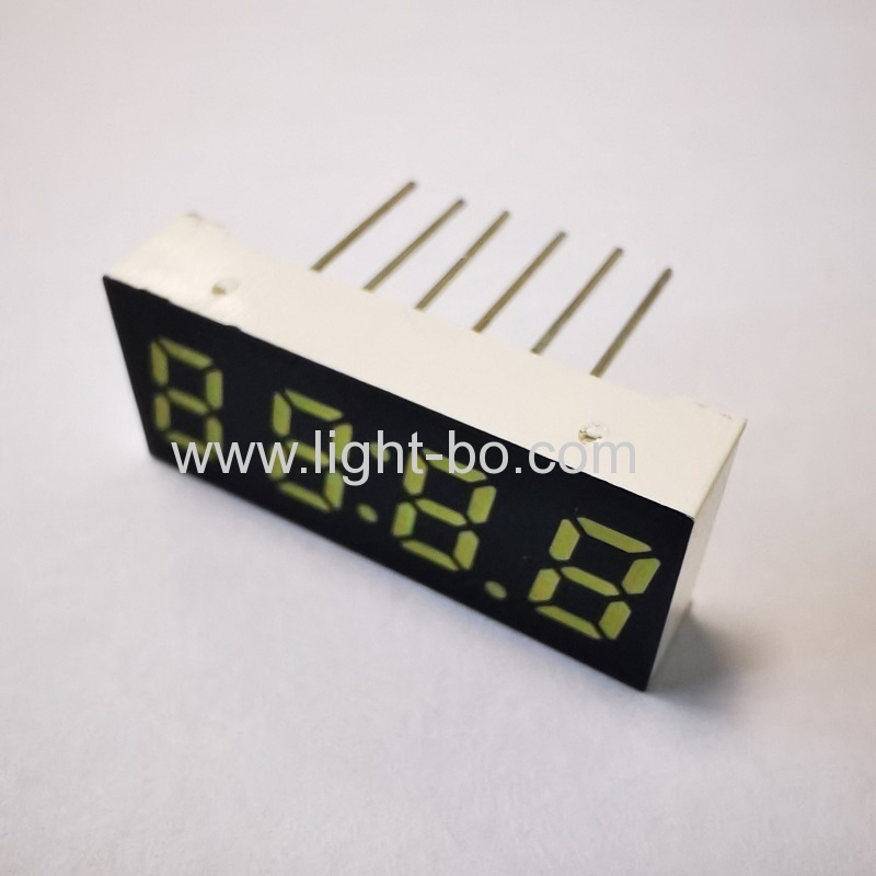 ultra parlak beyaz küçük boy 0.25" 4 haneli 7 segment led saat ekranı ev aletleri için ortak katot