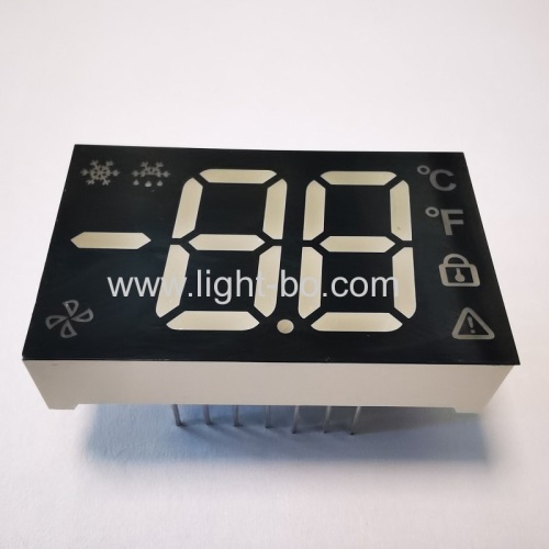Ultra Red / Pure Green Dual Digit 7 Segment LED Display with minus sign for Refrigerator Controller