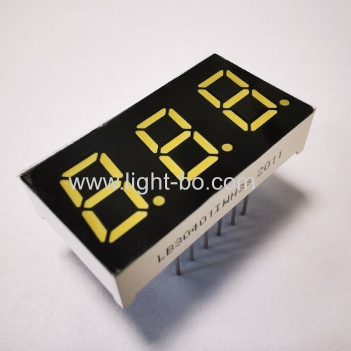 Ultra bright white 0.4inch Triple Digit 7 Segment LED Display common anode for Temperature indicator