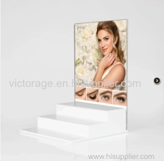 Acrylic Makeup Organizer Perfume Display Rack Cosmetic Advertising LED Display Stand 7454