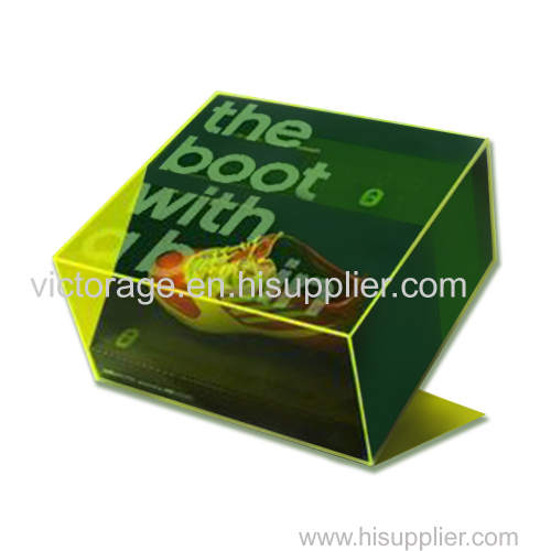 Luxury Sneaker Plexiglass Box Rotating 100% Clear Color Acrylic Shoe Case Display Stand25287 2021